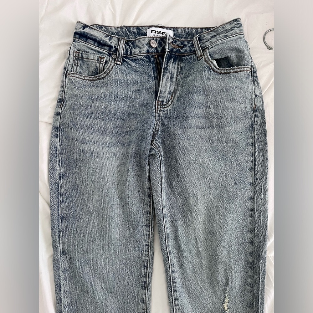 Low rise straight jeans